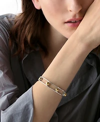 kate spade new york Two-Tone Sculpted Spade Cut Out Bangle Bracelet