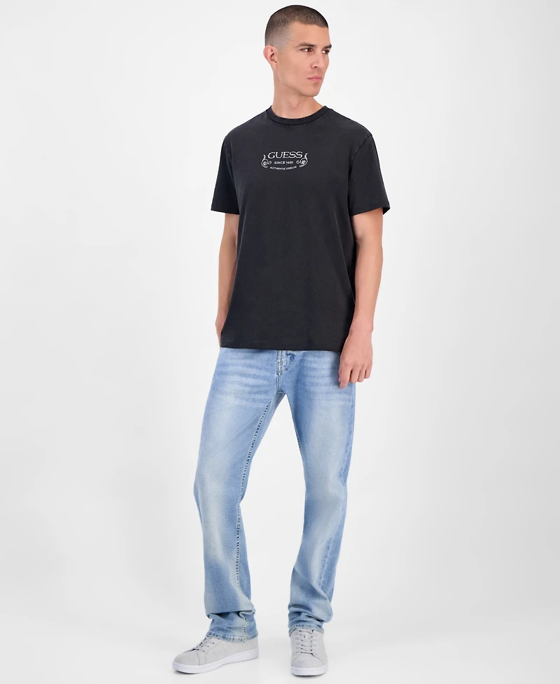 Guess World Famous Short Sleeve Crewneck Logo Graphic T-Shirt