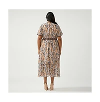 Estelle Bellarosa Floral V-Neck Dress