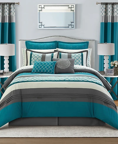 Stratford Park Avalon Geometric 16-Pc. Comforter Set, Queen