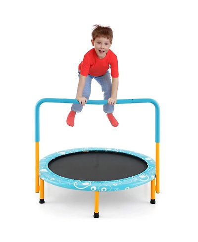 36'' Kids Trampoline Rebounder W/Full Covered Handrail