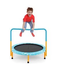 36'' Kids Trampoline Rebounder W/Full Covered Handrail
