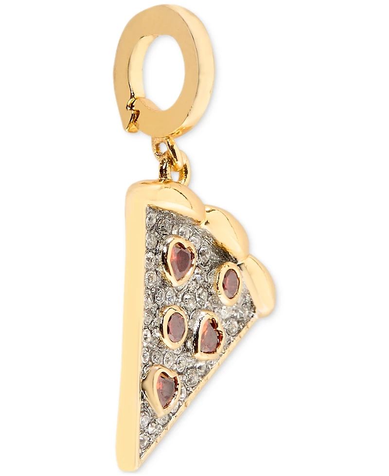 kate spade new york Cubic Zirconia and Glass Stone Gold-Tone One In A Million Pizza Charm