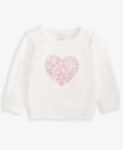 First Impressions Baby Girls Long-Sleeve Floral-Heart Velour Top, Macy's Exclusive