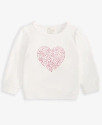 First Impressions Baby Girls Long-Sleeve Floral-Heart Velour Top, Macy's Exclusive