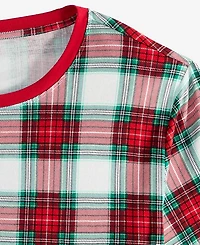 Holiday Lane's Men's Merry Plaid Crew Neck Matching Family Pajamas Set, Created for Macy's