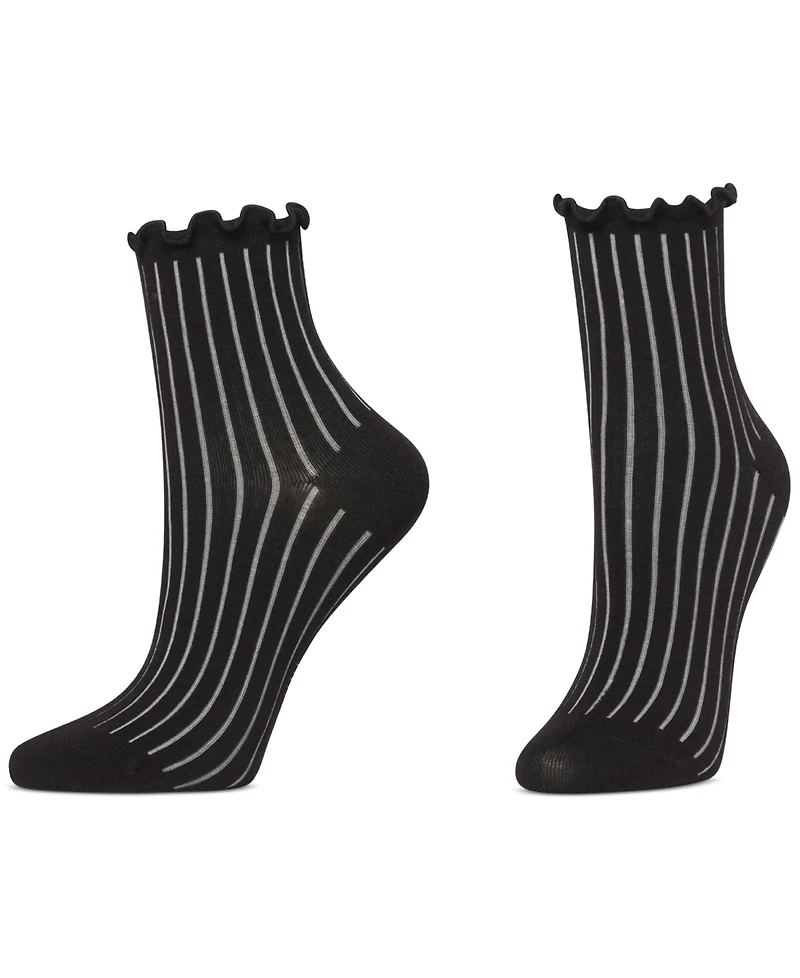 Hue Women's 3-Pk. Sheer Ribbed Anklet Socks U24421MP