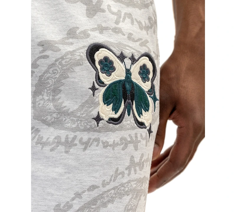 All Good Things Are Welcome Here Men's Peace Sign Graphic Joggers