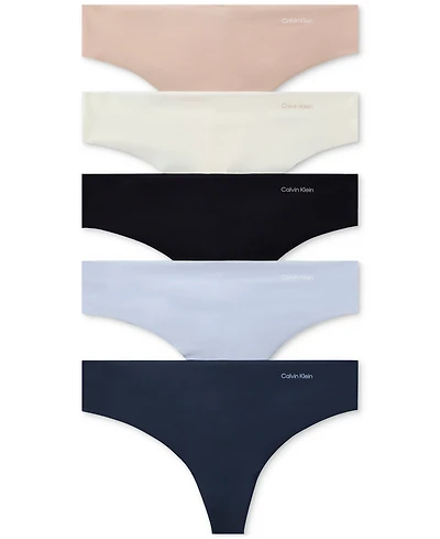 Calvin Klein Invisible 5-Pack Thong Underwear QD3556