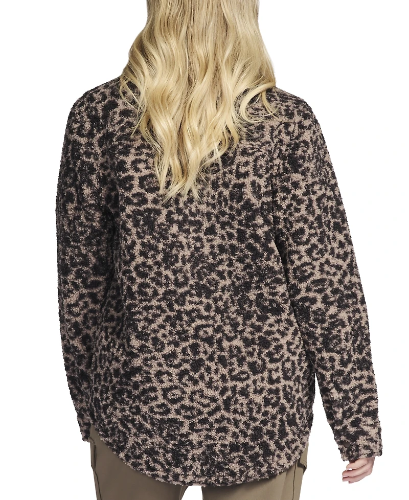 Skechers Women's On-The-Go Cheetah Sherpa Shacket