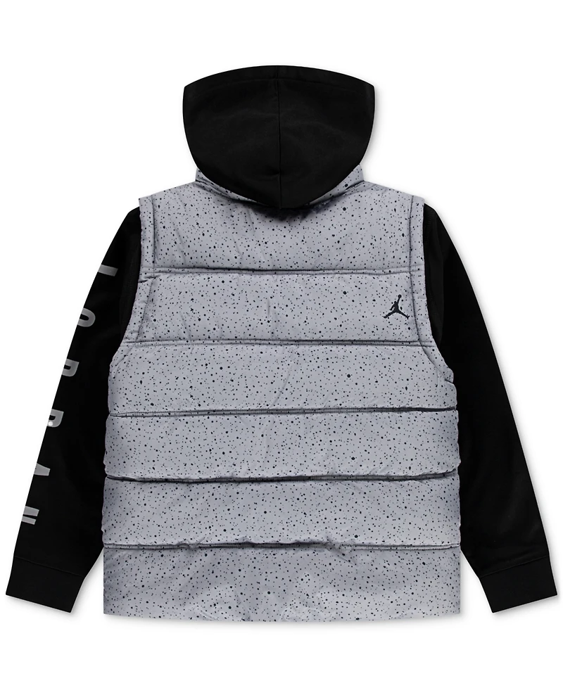 Jordan Big Boys Layered-Look Hooded Jacket