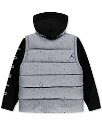 Jordan Big Boys Layered-Look Hooded Jacket