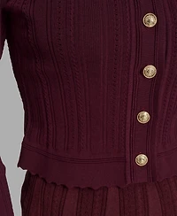 Bcbg Women's Textured-Knit Cropped Cardigan