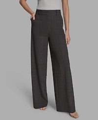 Bcbg Women's Plaid Wide-Leg Trousers