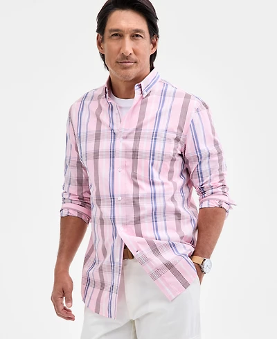 Club Room Long Sleeve Gingham Check Button-Down Shirt, Macy's Exclusive