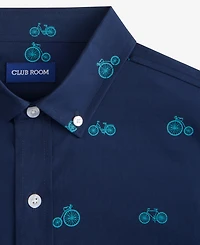 Club Room Long Sleeve Bicycle Print Button-Down Shirt, Macy's Exclusive
