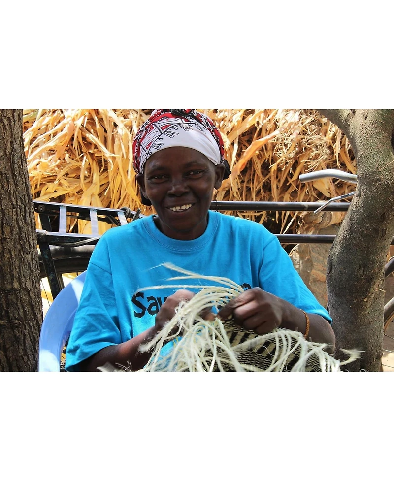 Ash Wisdom Handmade Sisal Straw Basket Tote Bag