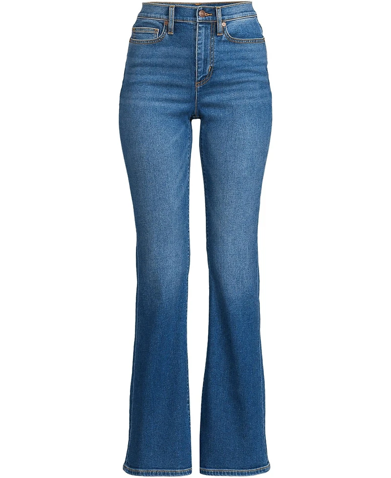 Lands' End Women's Tall Recover Denim High Rise Flare Jeans