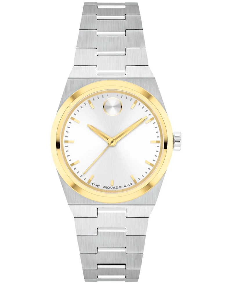 Movado Women's Bold Quest Swiss Quartz Two Tone Stainless Steel Watch, 28mm