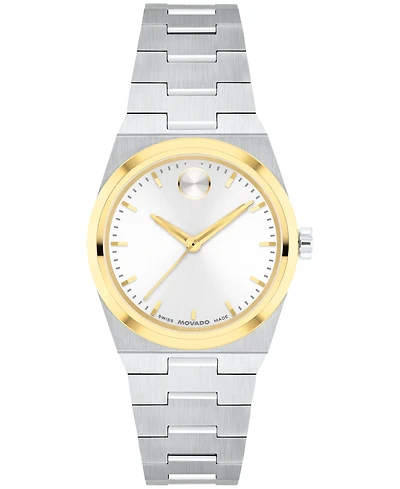 Movado Women's Bold Quest Swiss Quartz Two Tone Stainless Steel Watch, 28mm