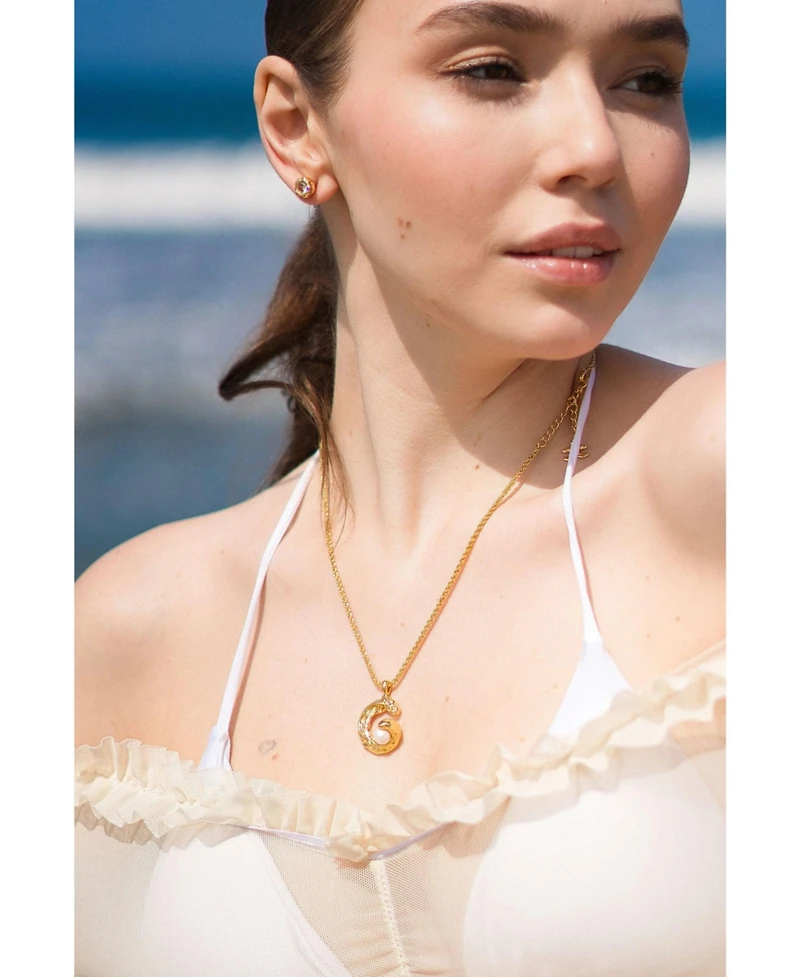 Classicharms Nicole Molten C Hoop Pendant Necklace