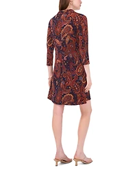 Msk Petite Collared 3/4-Sleeve Jersey Shift Dress