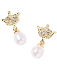 Kendra Scott Disney Princess 14K Gold Over Brass White Mix Crown Drop Earrings