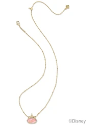 Kendra Scott Disney Elisa Princess Light Pink Iridescent Abalone Pendant Necklace 14K Gold Over Brass