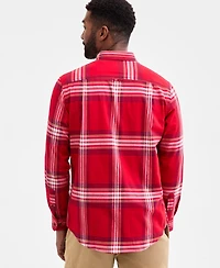 Club Room Men's Plaid Brushed Cotton Button-Down Shirt, Macy's Exclusive
