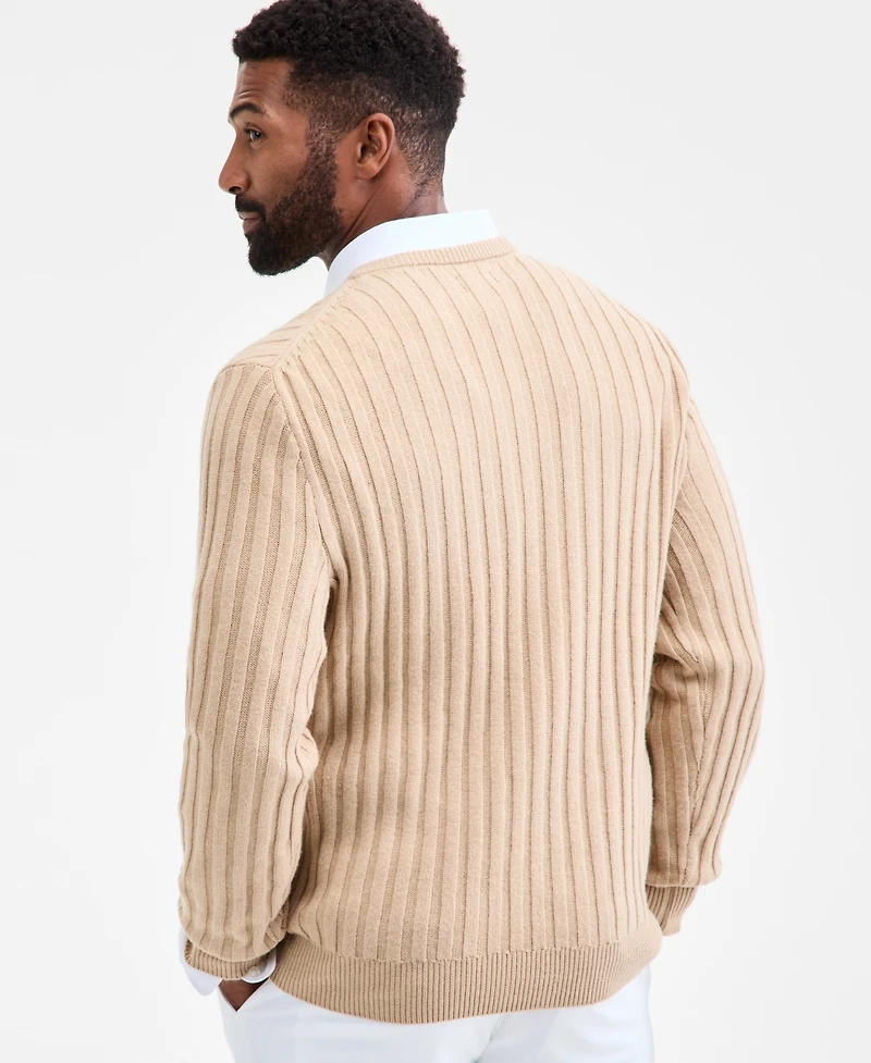 Club Room Men's Mixed Cable-Knit Crewneck Sweater, Macy's Exclusive