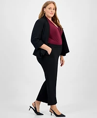 Kasper Plus Straight-Leg Pants