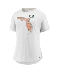 Fanatics Women's White Miami Hurricanes True Classics Home State T-Shirt