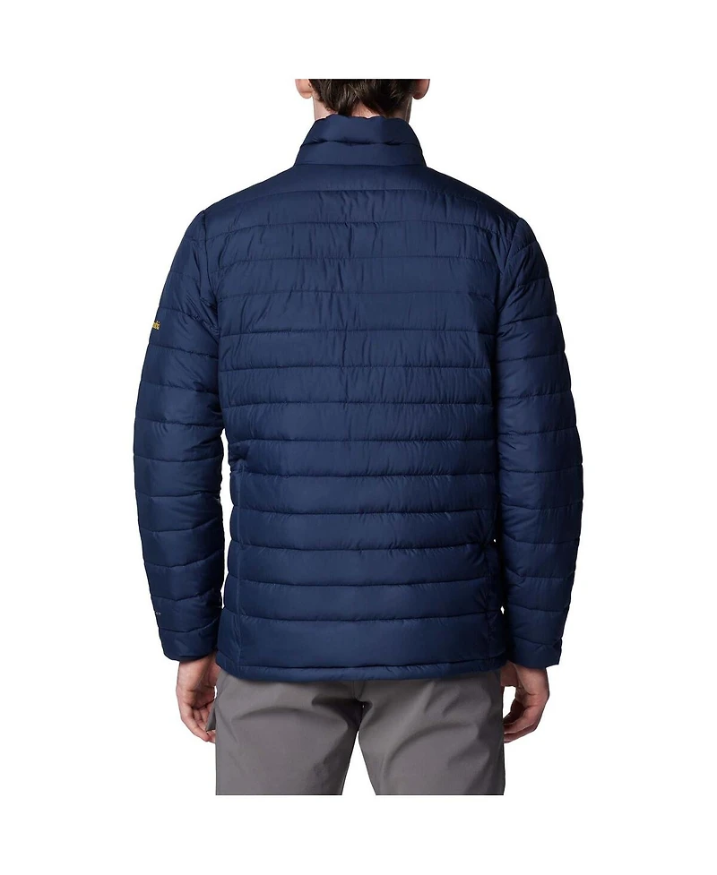 Columbia Men's Navy Michigan Wolverines Double Blitz Omni-Heat Infinity Insulated Full-Zip Jacket