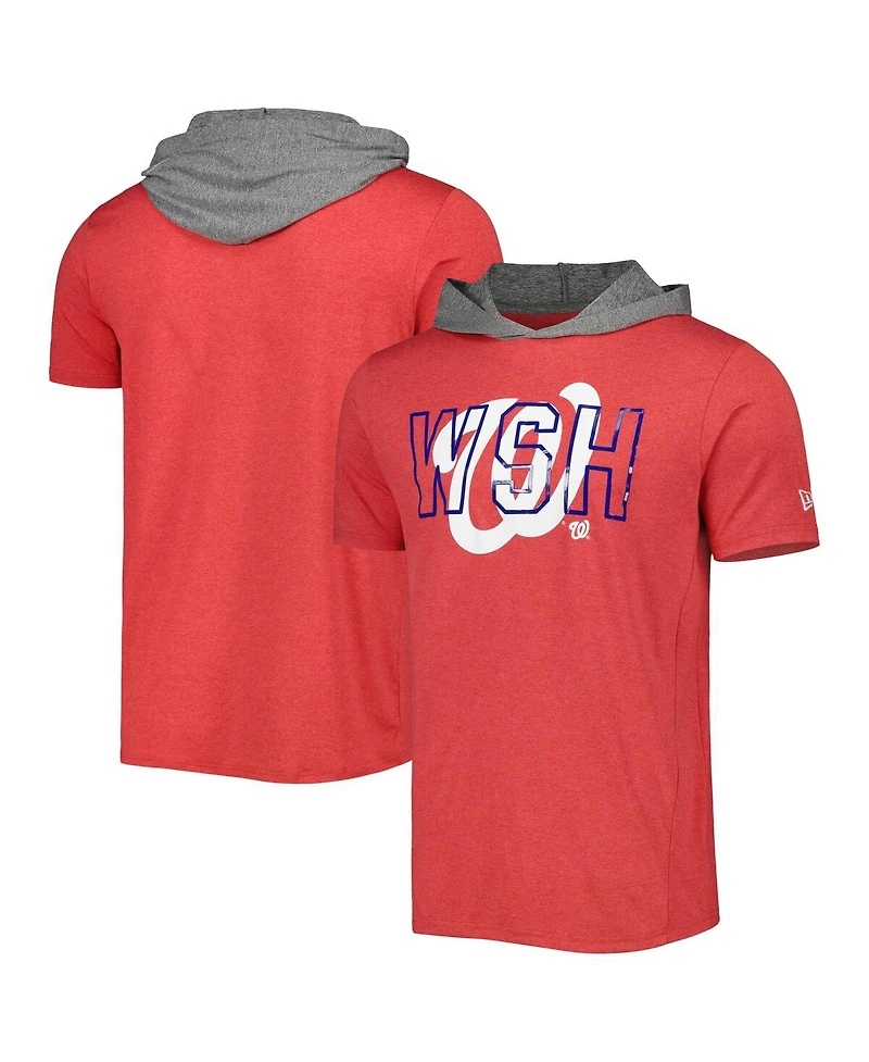 New Era Men's Red Washington Nationals Team Hoodie T-Shirt