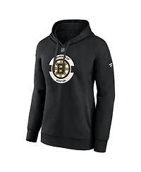 Fanatics Women's Black Boston Bruins Authentic Pro Core Secondary Fleece Pullover Hoodie