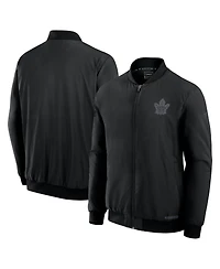 Fanatics Men's Black Toronto Maple Leaf's Authentic Pro Road Full-Zip Bomber Jacket