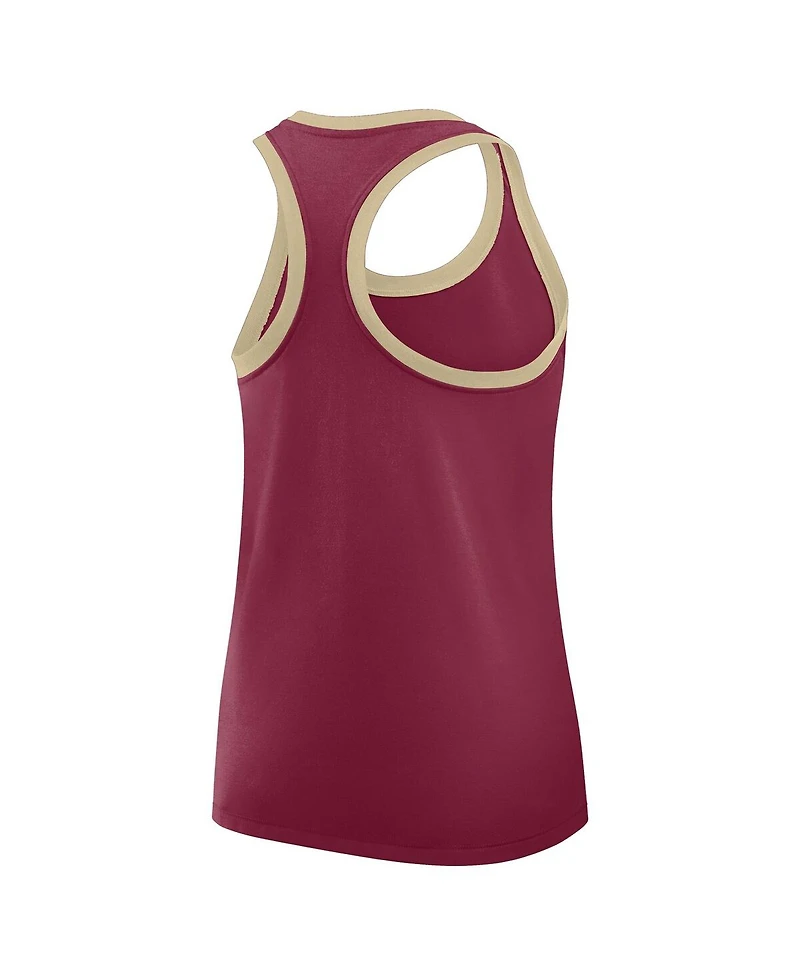 Nike Women's Garnet Florida State Seminoles Primetime Racerback Tri-Blend Tank Top