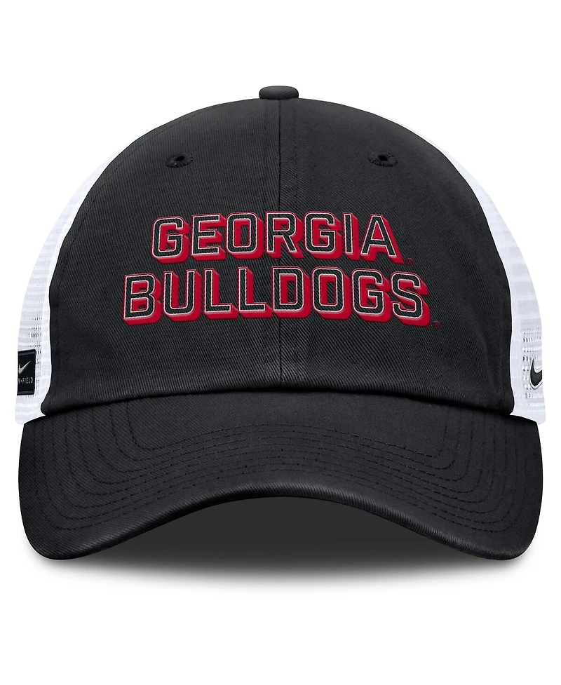Nike Men's Black Georgia Bulldogs 2025 Gameday On-Field Club Adjustable Trucker Hat