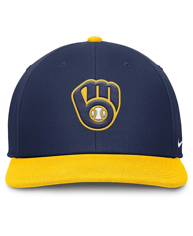 Nike Men's Navy/Gold Milwaukee Brewers Pro Performance Snapback Hat