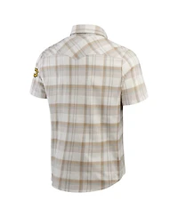 Darius Rucker Collection by Fanatics Men's Gray Pittsburgh Pirates Plaid Full-Snap Shirt