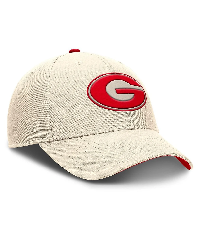 Nike Men's Natural Georgia Bulldogs Rise Primetime Performance Trucker Adjustable Hat