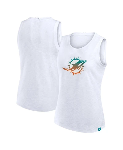 Fanatics Women's White Miami Dolphins Slub Tank Top