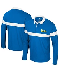 Colosseum Men's Blue Ucla Bruins Too Cool For School Long Sleeve Polo Shirt
