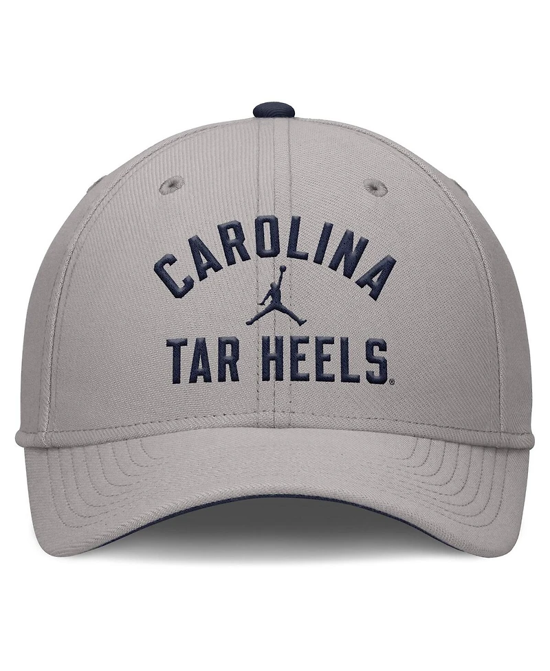 Jordan Men's Gray North Carolina Tar Heels Rise Prep Performance Flex Hat