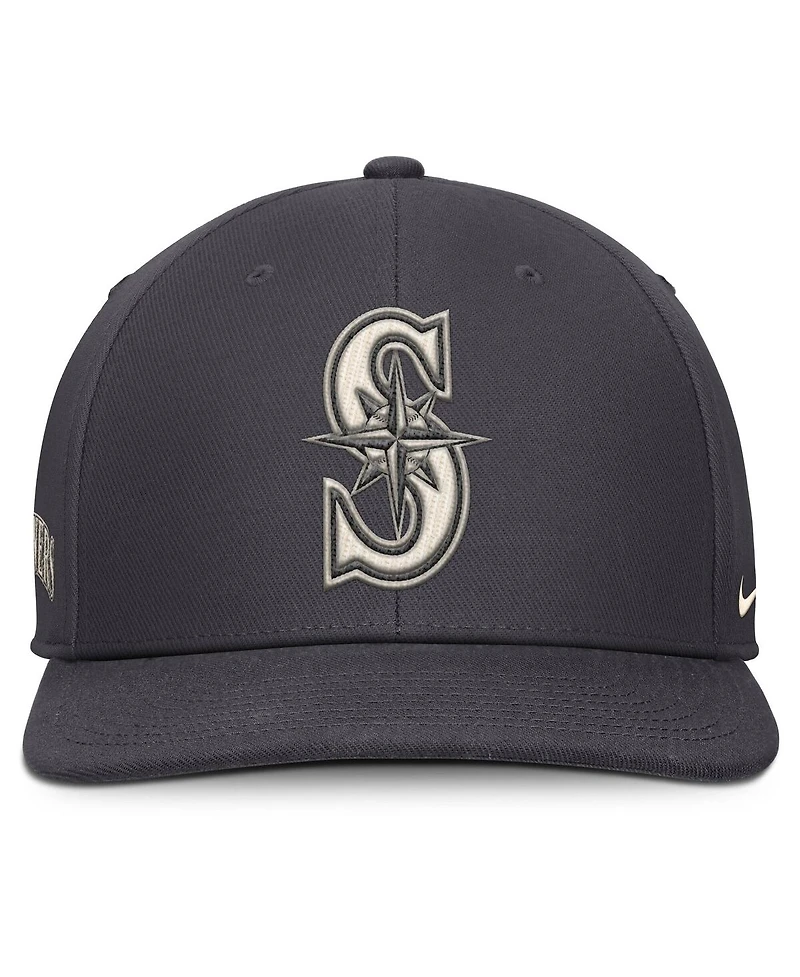 Nike Men's Anthracite Seattle Mariners Statement Pro Snapback Hat