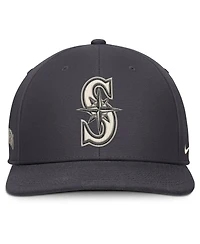 Nike Men's Anthracite Seattle Mariners Statement Pro Snapback Hat