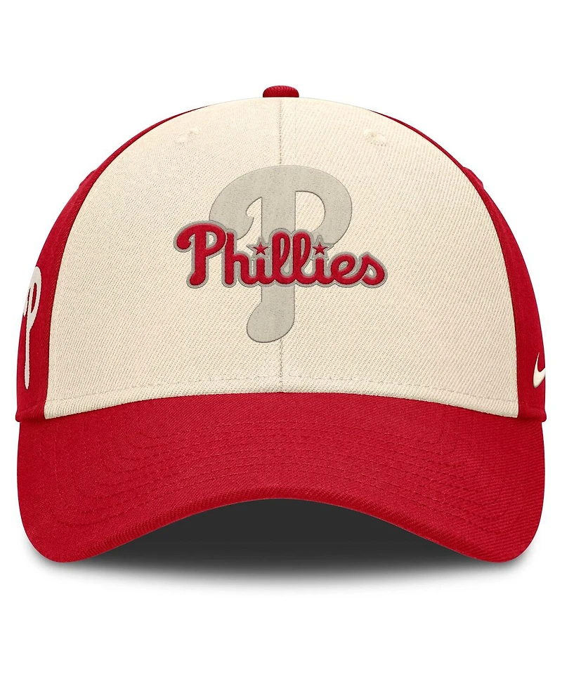Nike Men's Red/Natural Philadelphia Phillies Statement Club Performance Adjustable Hat