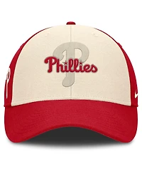 Nike Men's Red/Natural Philadelphia Phillies Statement Club Performance Adjustable Hat