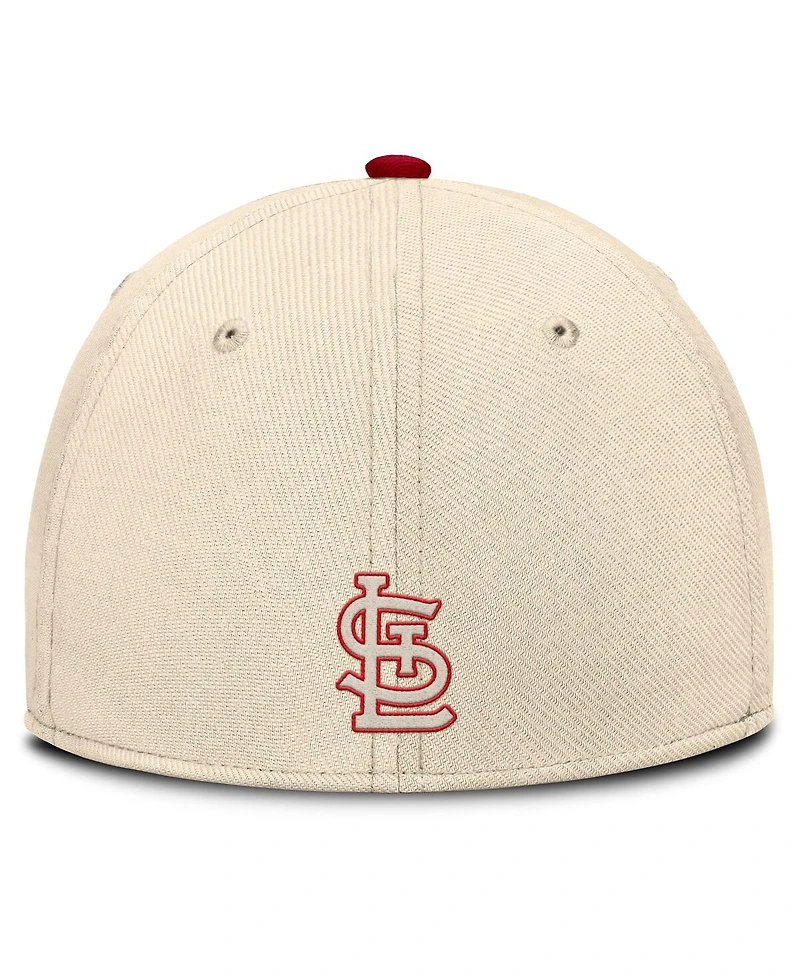 Nike Men's Natural/Red St. Louis Cardinals Statement Rise Performance Flex Hat