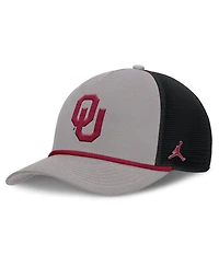Jordan Men's Gray Oklahoma Sooners Rise Primetime Trucker Adjustable Hat